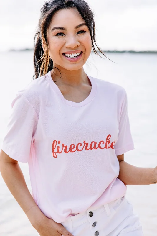 Such A Firecracker Baby Pink Graphic Tee