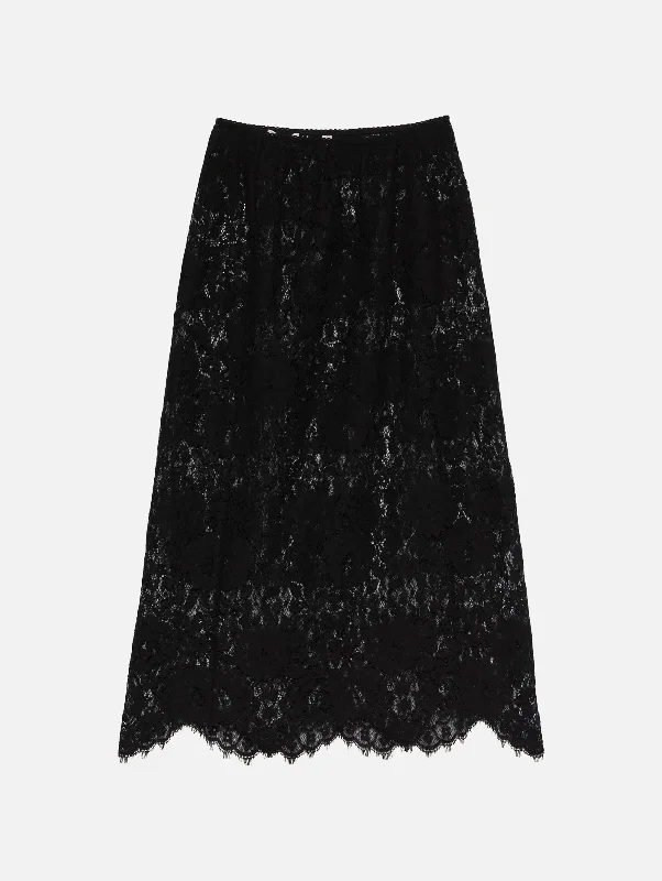 Nandi Lace Skirt in Black