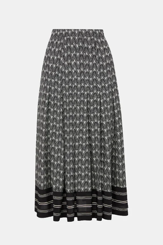 Norris V Logo Silk Skirt