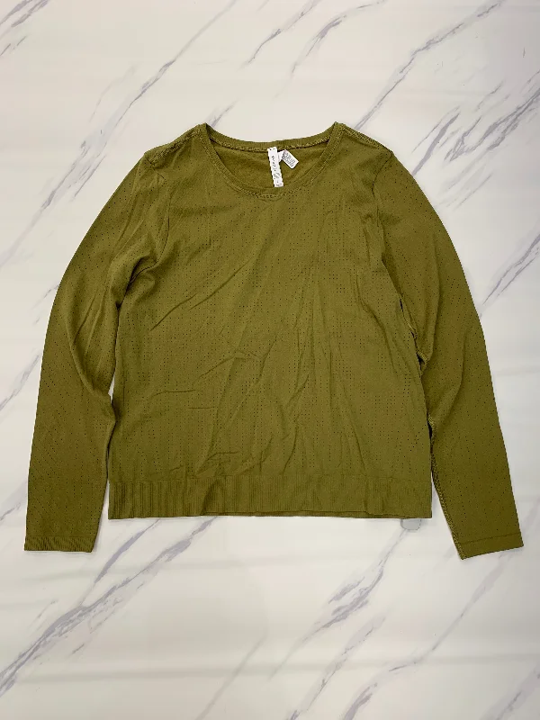 Athletic Top Long Sleeve Crewneck By Athleta In Green, Size: L