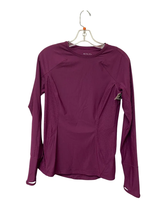 Athletic Top Long Sleeve Crewneck By Athleta In Purple, Size: S