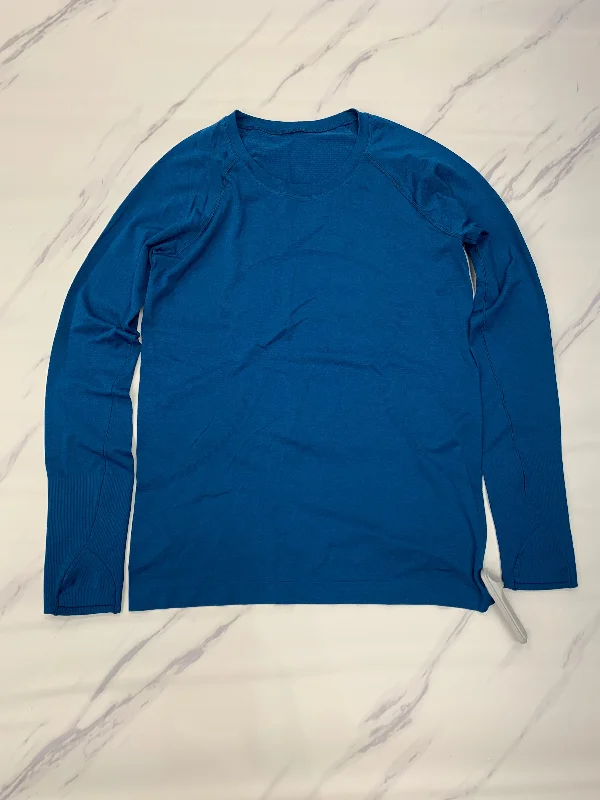 Athletic Top Long Sleeve Crewneck By Lululemon In Blue, Size: 10