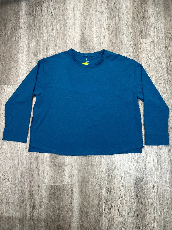 Athletic Top Long Sleeve Crewneck By Nike Apparel In Blue, Size: 1x