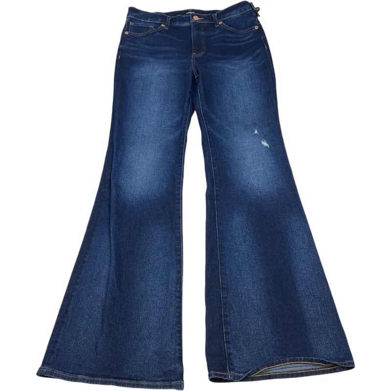 Jeans Flared By Express In Blue Denim, Size: 6