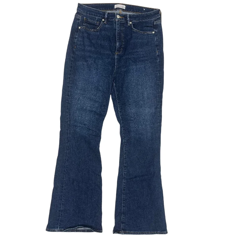 Jeans Flared By Loft In Blue Denim, Size:10