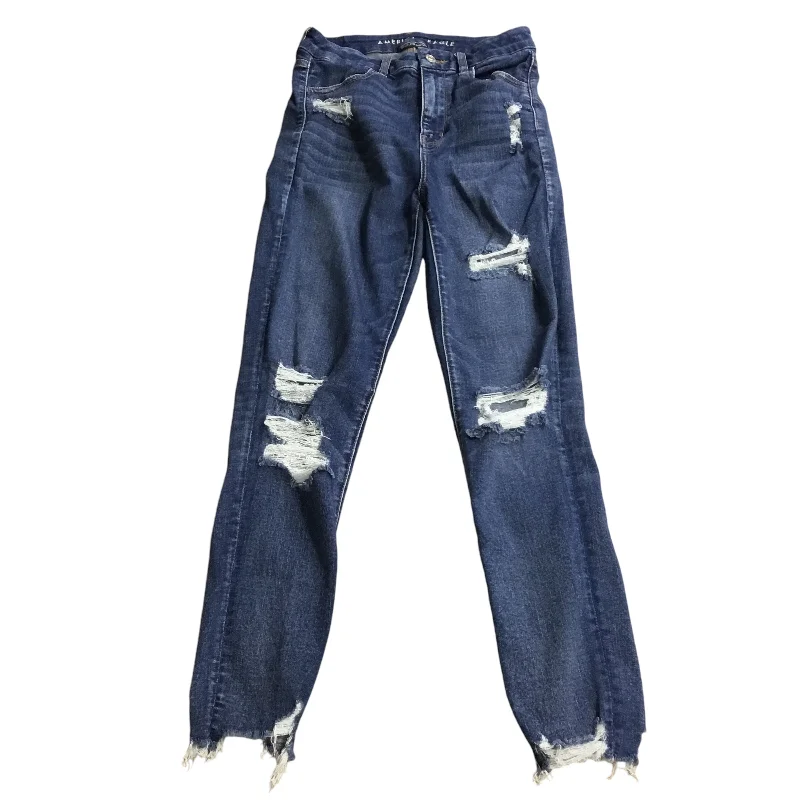 Jeans Skinny By American Eagle In Blue Denim, Size: 05 Piece Set