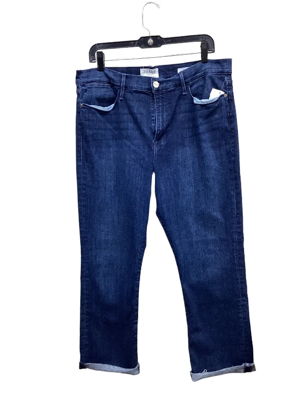 Jeans Skinny By Frame In Denim, Size: 18