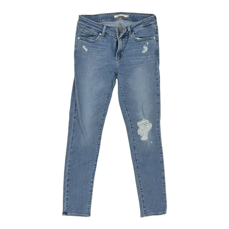 Jeans Skinny By Levis In Blue Denim, Size:2