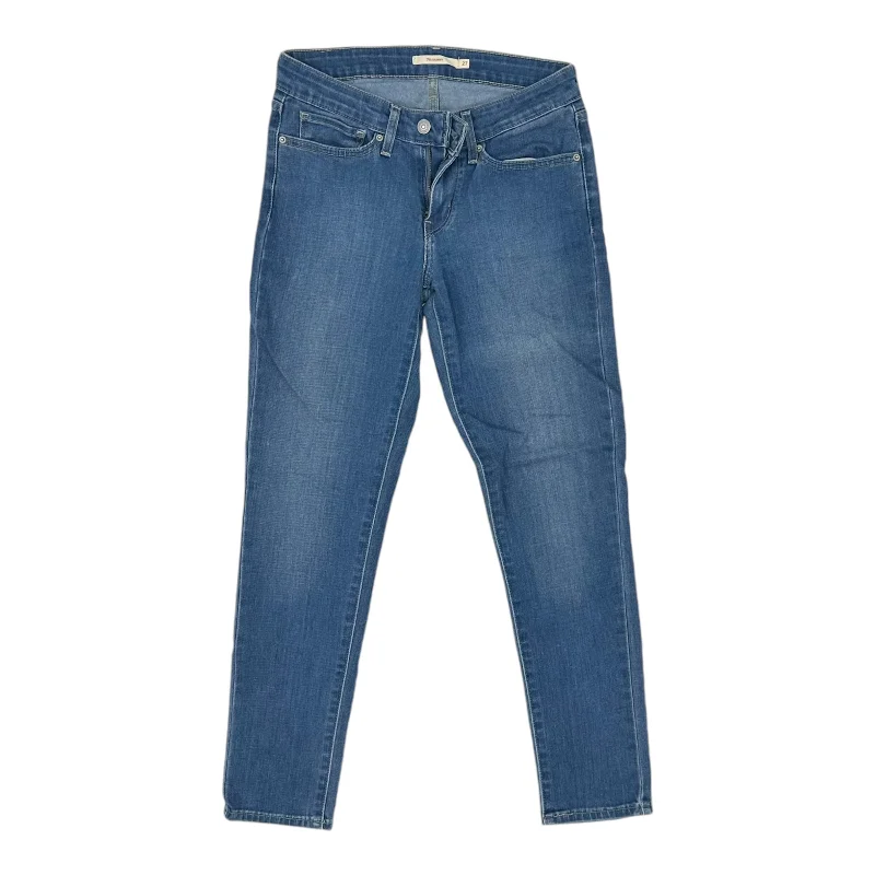 Jeans Skinny By Levis In Blue Denim, Size:4