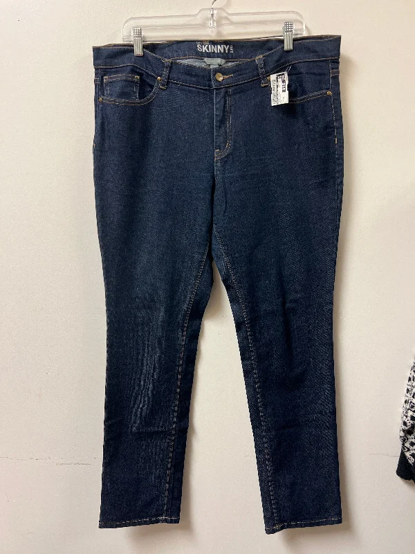 Jeans Skinny By New York And Co In Blue Denim, Size: 16