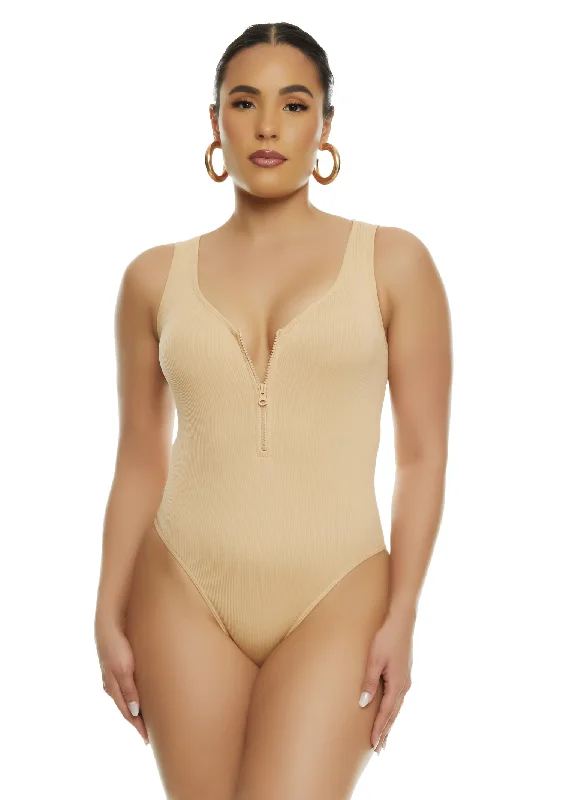 Half Zip Tank Bodysuit