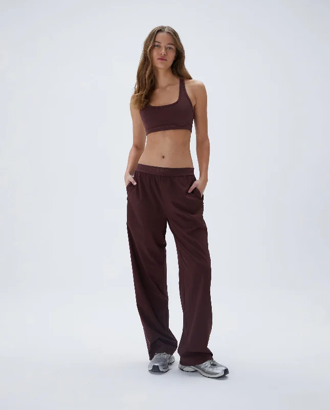 Branded Waistband Pant - Burgundy