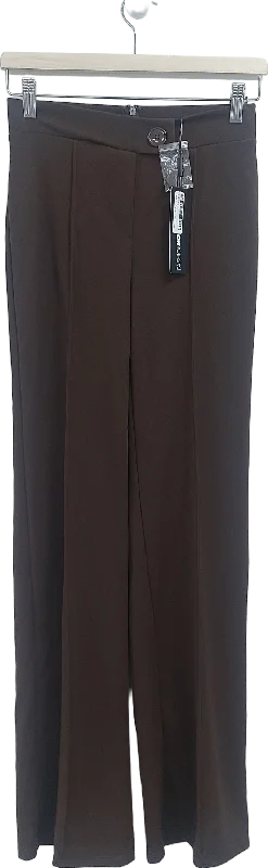 Fashion Nova Brown Call It Even Wide Leg Dress Pants UK S