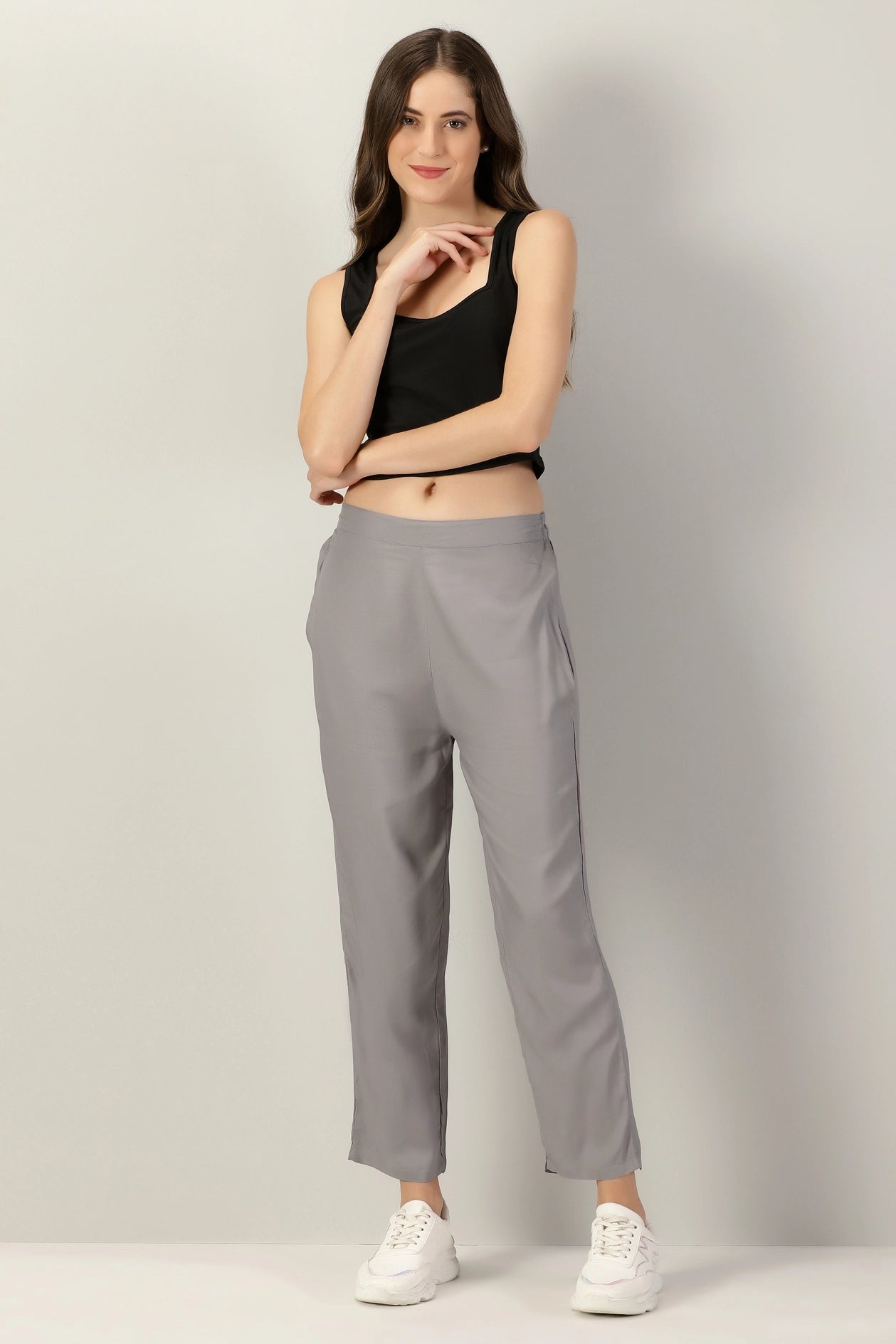 Gray Straight Pant