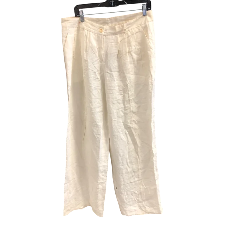 Pants Designer By Moschino In White, Size: 12