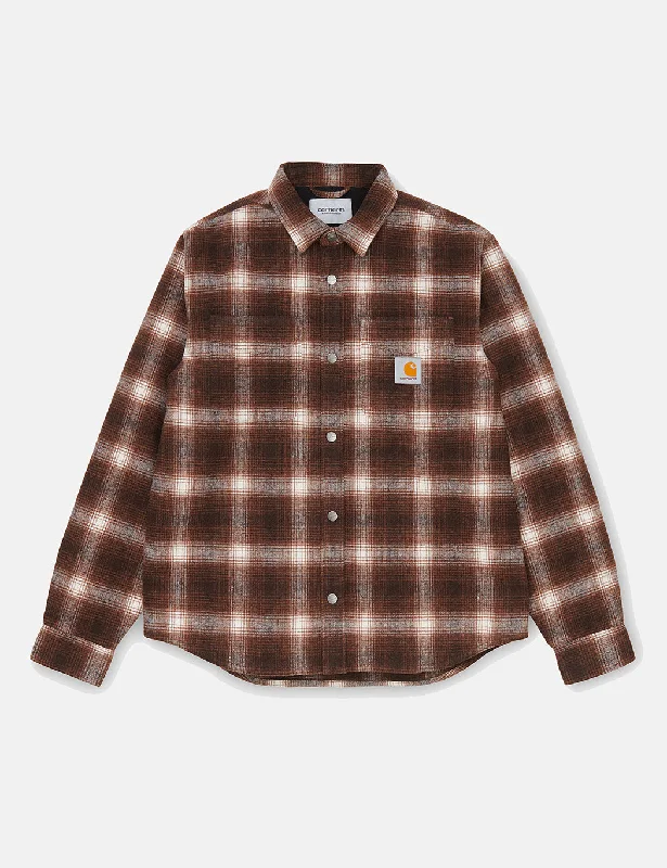 Carhartt-WIP Lashley Check Shirt Jacket - Tobacco Brown