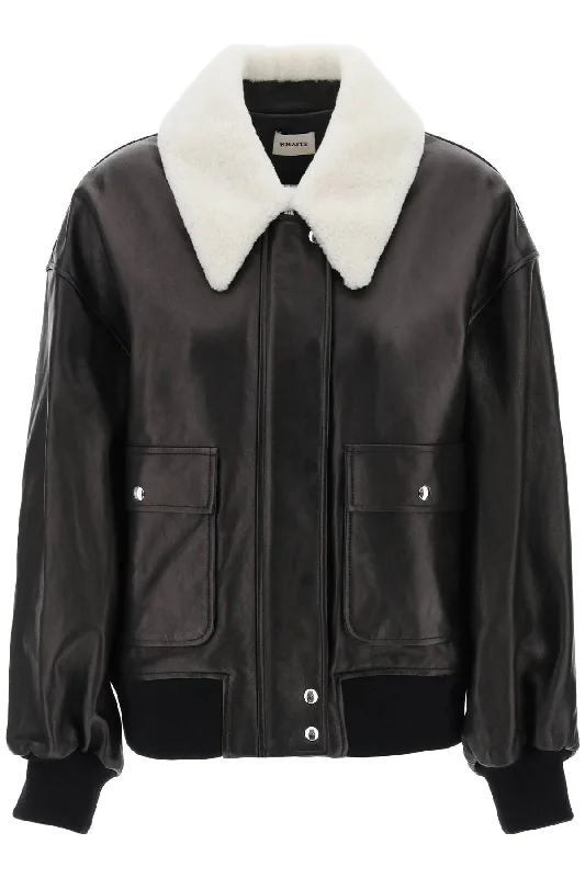 KHAITE leather shellar jacket