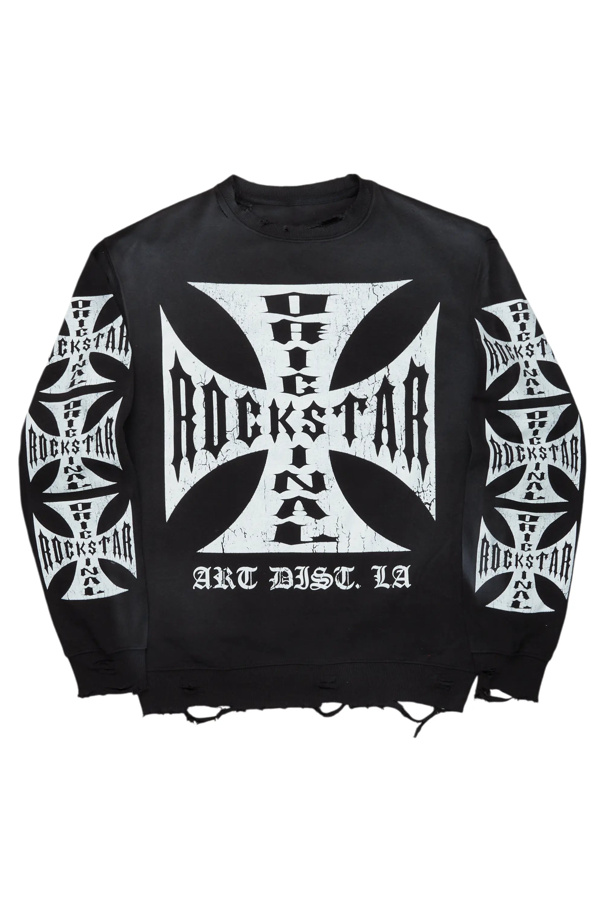 Udell Black Graphic Crewneck