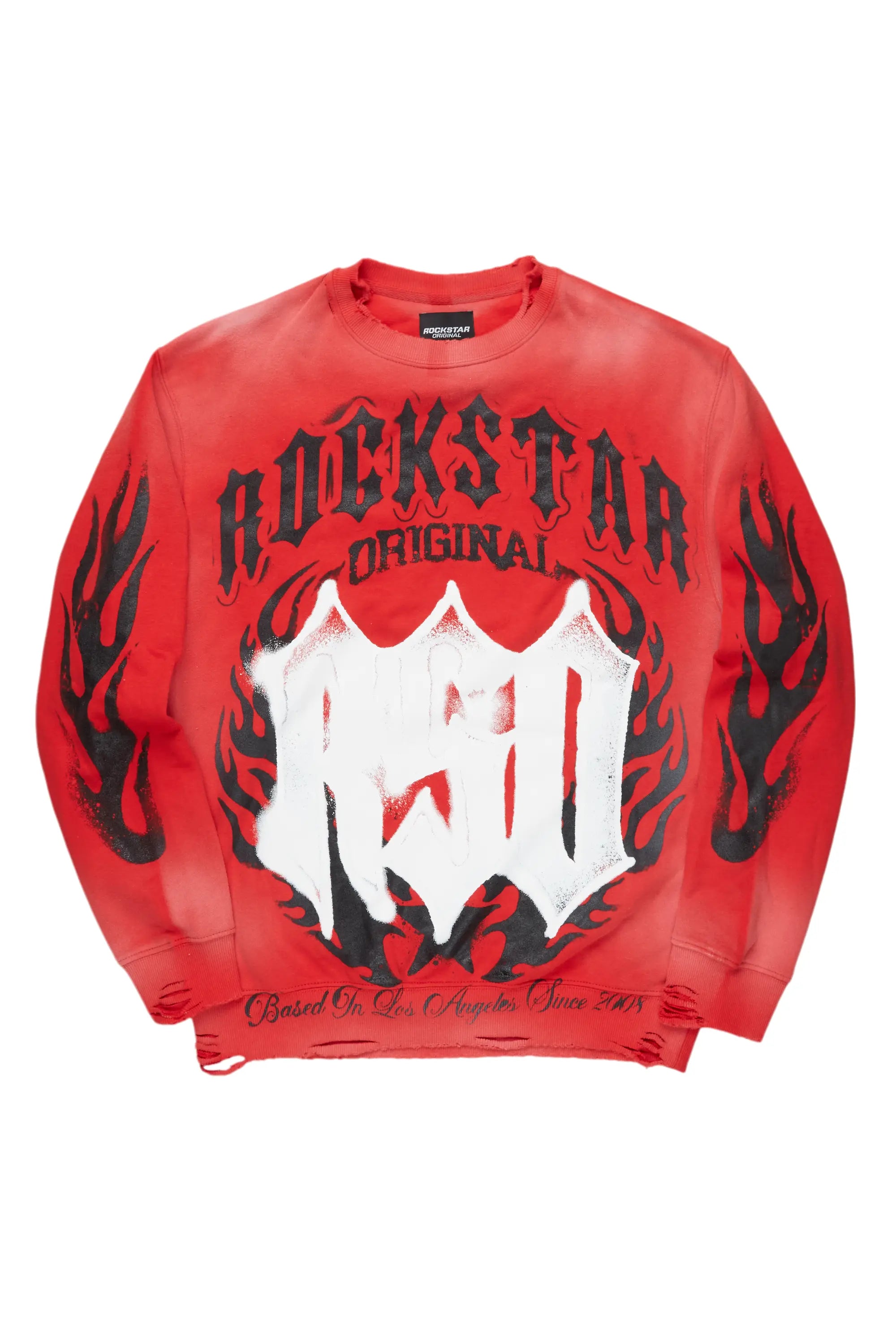 Boaz Red Graphic Crewneck