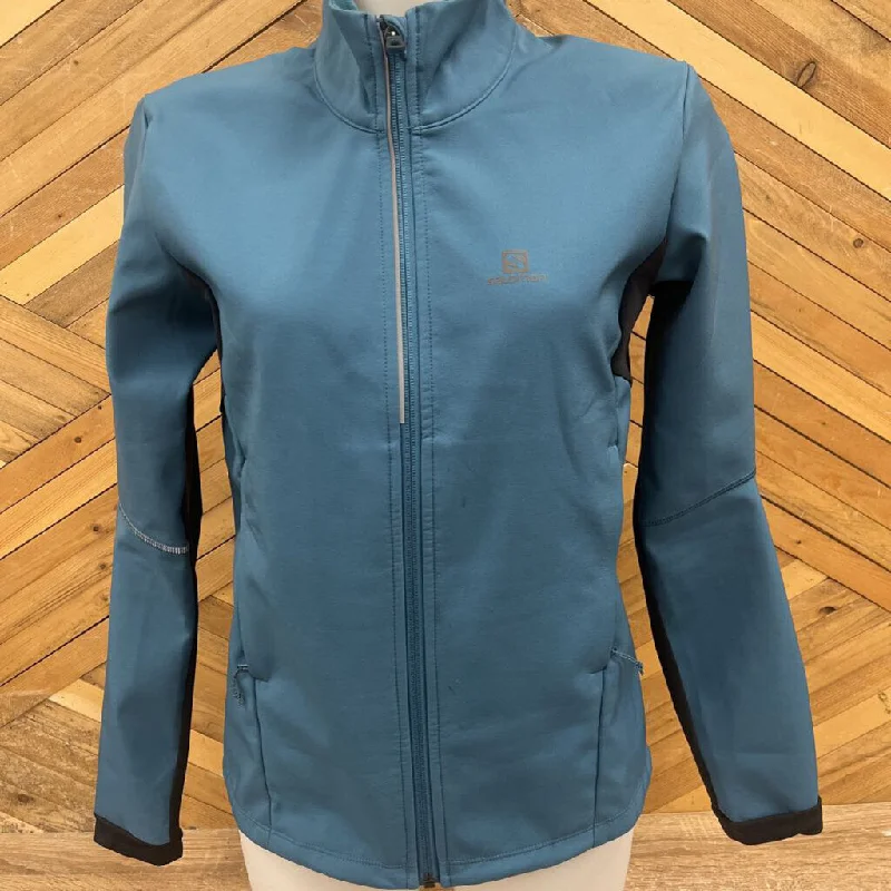 Salomon - Women's Softshell XC Ski Jacket - MSRP $160: Dark Teal Blue/Black-women-MD