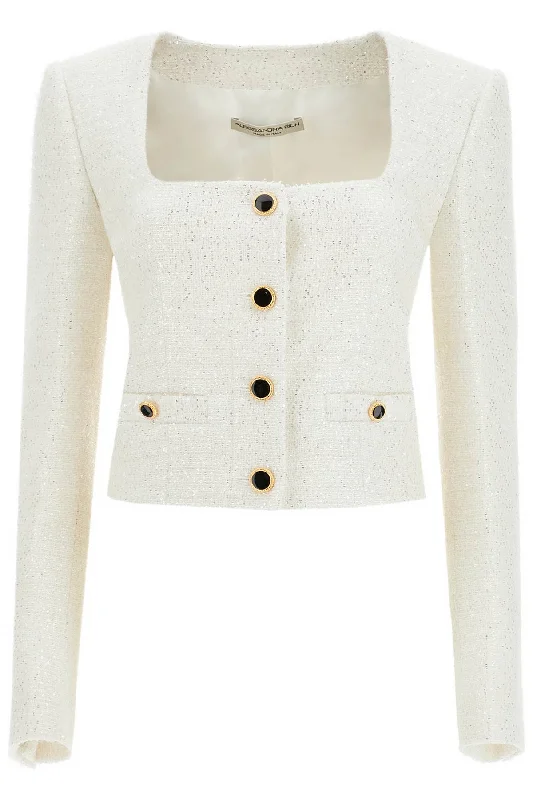 ALESSANDRA RICH tweed jacket with sequins embell