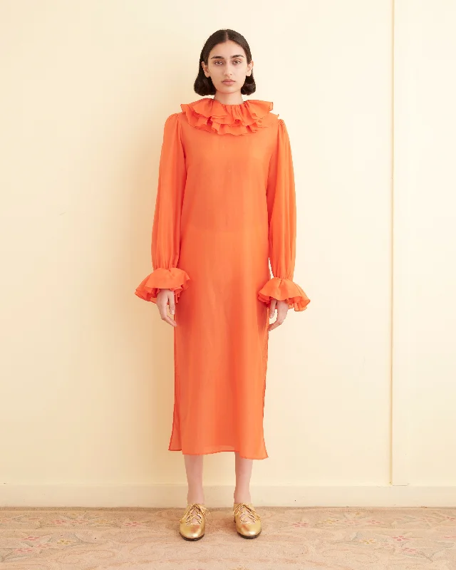 Boo Ruffle Gown - Orange