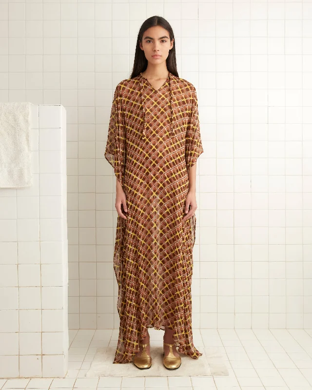 Cattail Plaid Kaftan