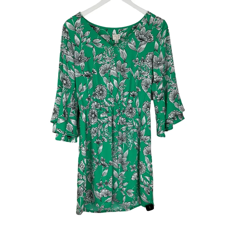 Dress Casual Midi By A New Day In Green, Size: S