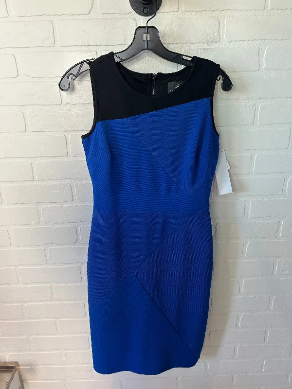 Dress Casual Midi By Adrianna Papell In Blue, Size: Xs