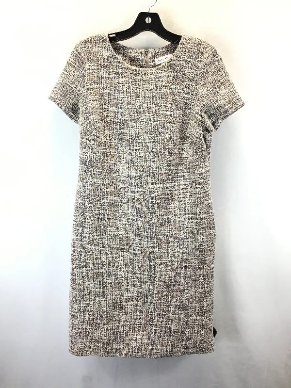 Dress Casual Midi By Calvin Klein In Beige, Size: 12