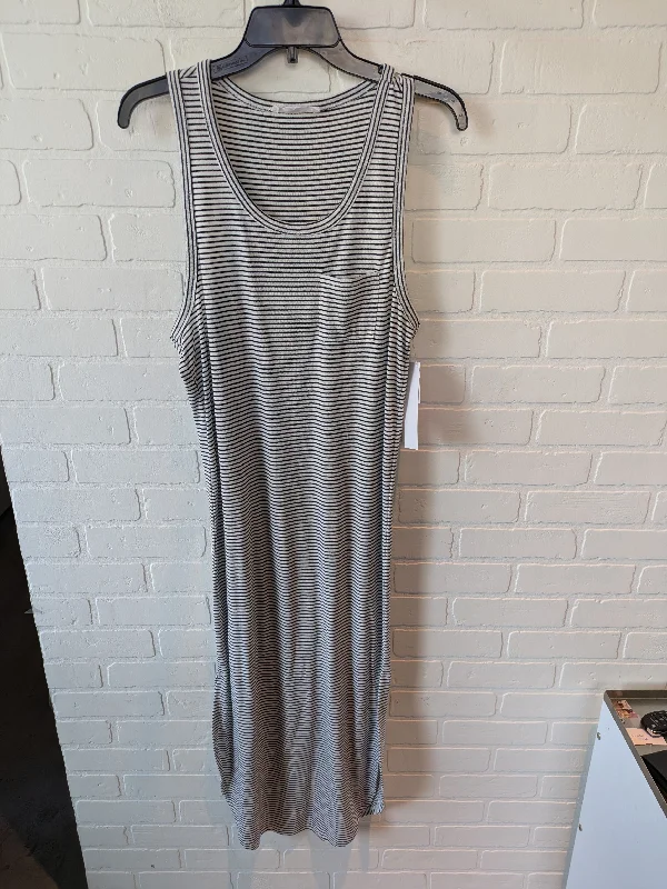 Dress Casual Midi By Double Zero In Black & White, Size: M