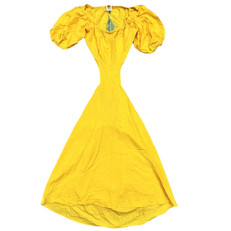 Dress Casual Midi By Farm Rio In Yellow, Size: L