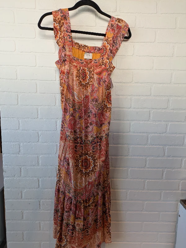 Dress Casual Midi By Knox Rose In Orange, Size: S