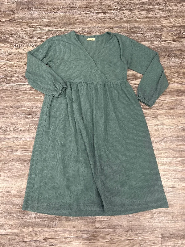 Dress Casual Midi By Madewell In Teal, Size: M