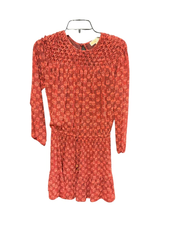 Dress Casual Midi By Michael By Michael Kors In Red, Size: S