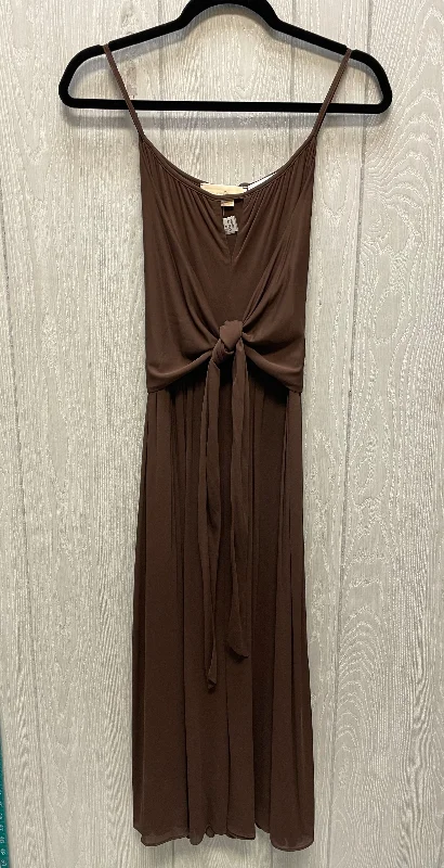 Dress Casual Midi By Michael Kors In Brown, Size: Xs