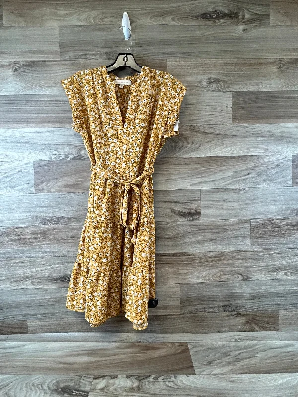 Dress Casual Midi By Monteau In Yellow, Size: M