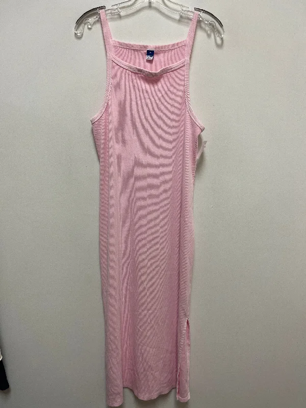 Dress Casual Midi By Old Navy In Pink, Size: Xl