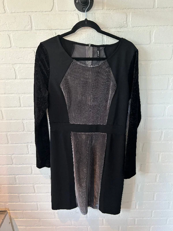 Dress Party Midi By Cmc In Black & Silver, Size: M