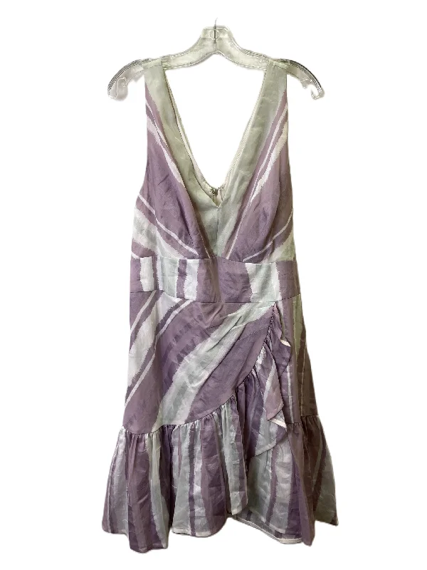 Dress Party Midi By Rebecca Taylor In Purple, Size: Xl