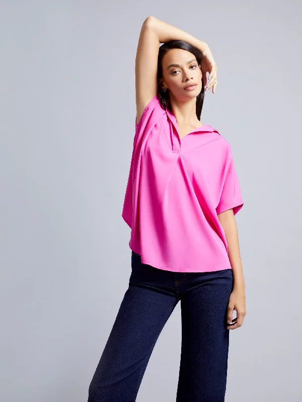 Cele Recycled Crepe Light Popover Shirt