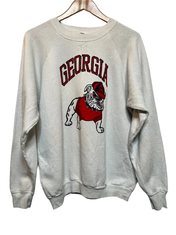 Georgia White Mens Sweatshirt (Size L)