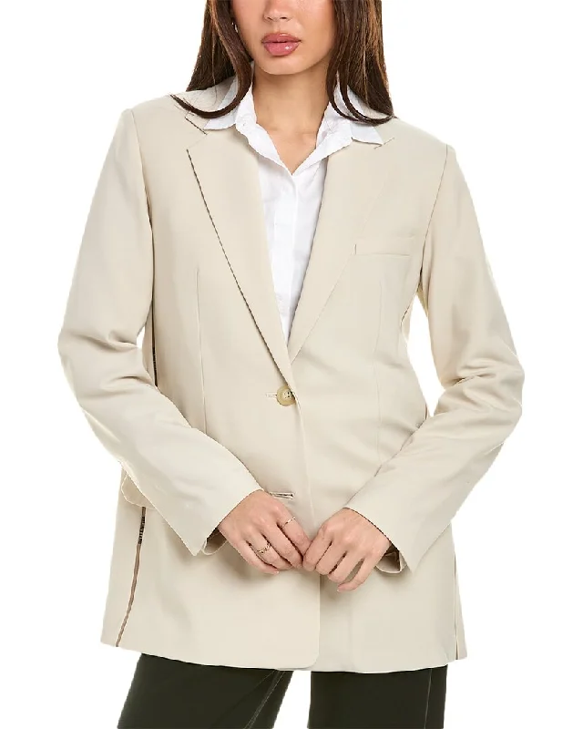 Helmut Lang Logo Tape Wool-Blend Blazer