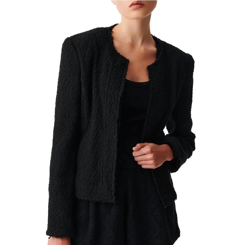 Taran Textured Jacket In Black