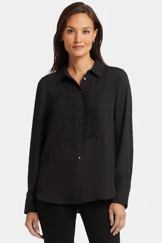 Tuxedo Blouse - Black